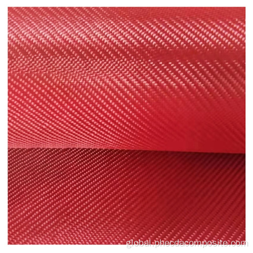 Red Aramid Fabric Textile red twill para aramid fiber fabric Factory